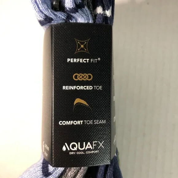 Gold Toe Socks Men Size 6-12.5 “Stanton Crew” Long Dress Socks 6 Pairs Blue/gray - Picture 3 of 7